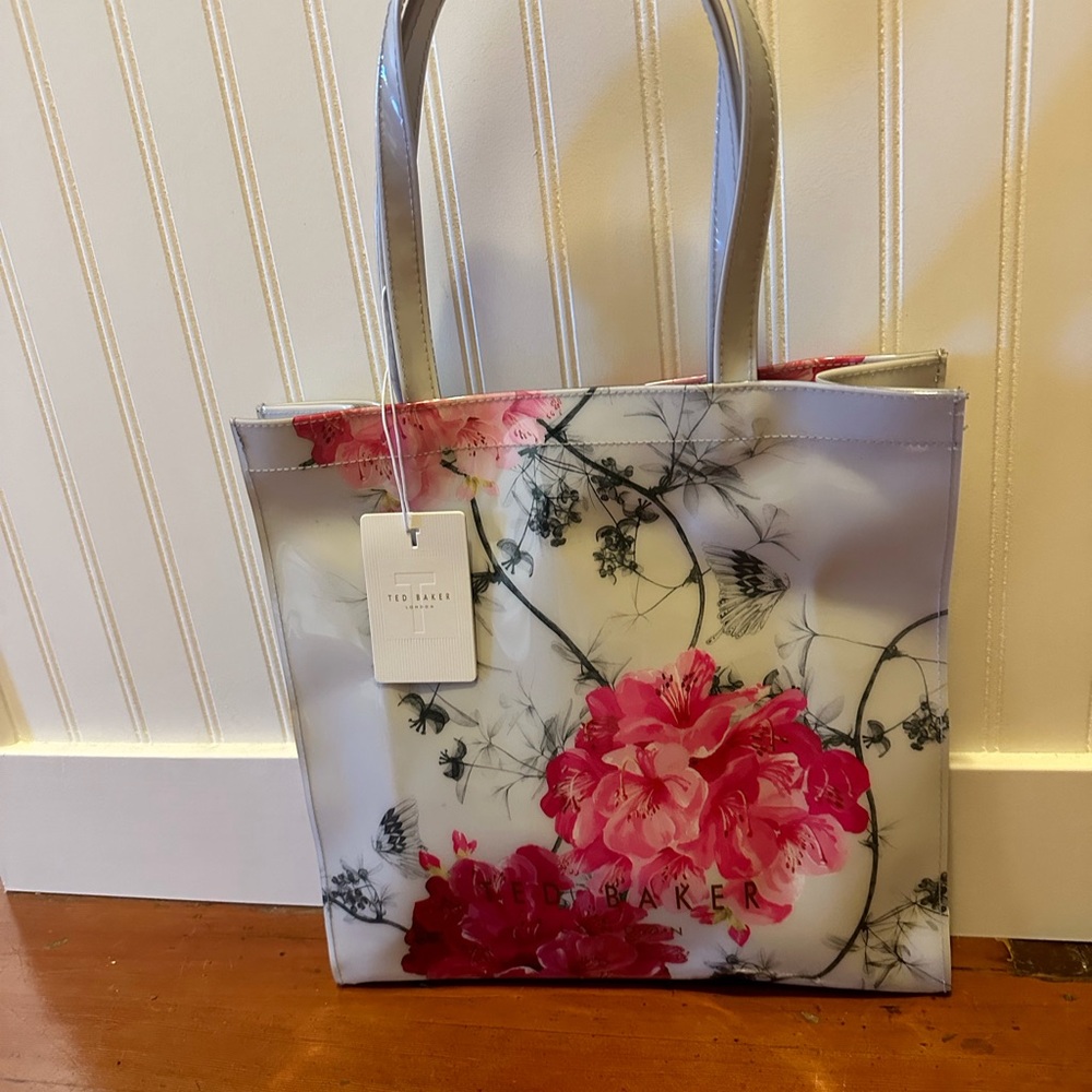 Ted Baker Floral Tote Bag - Pink and Gray